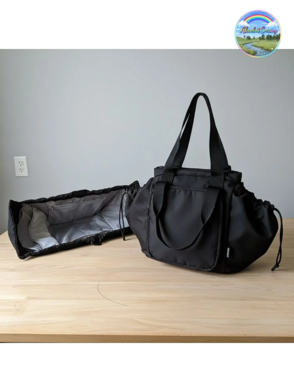 16-Pocket Convertible Tote Bag, Spacious Diaper Bag, Large Travel Work Tote